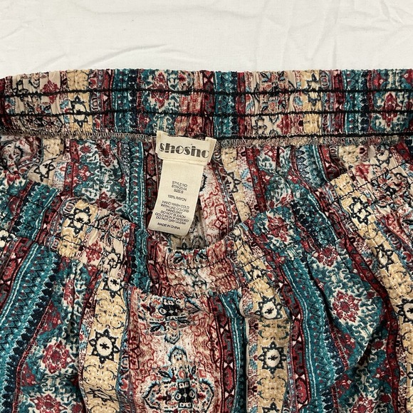 Shosho Womens Boho Pants Small Rayon Festival Hippie Gypsy Y2K Lounge Retro - Picture 3 of 5